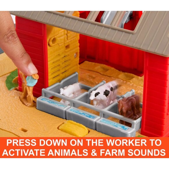 Mattel Action Drivers Farm Adventure Tractor & 6 Accessories Matchbox Playset NI - Picture 5 of 6